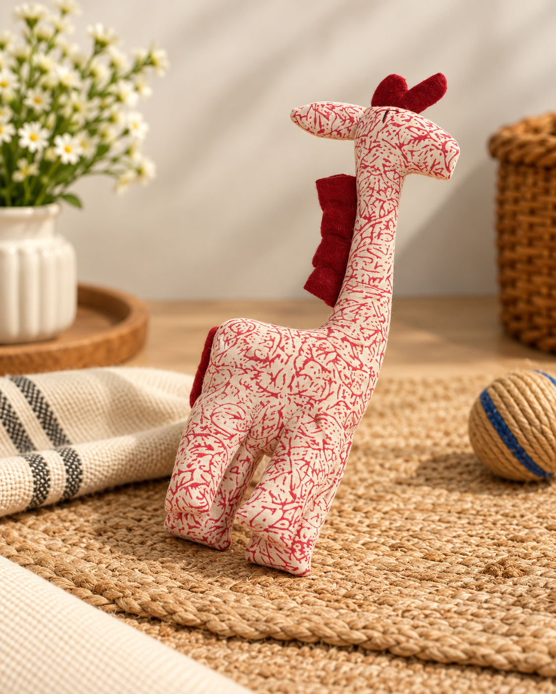 Handloom Cotton Giraffe Toy