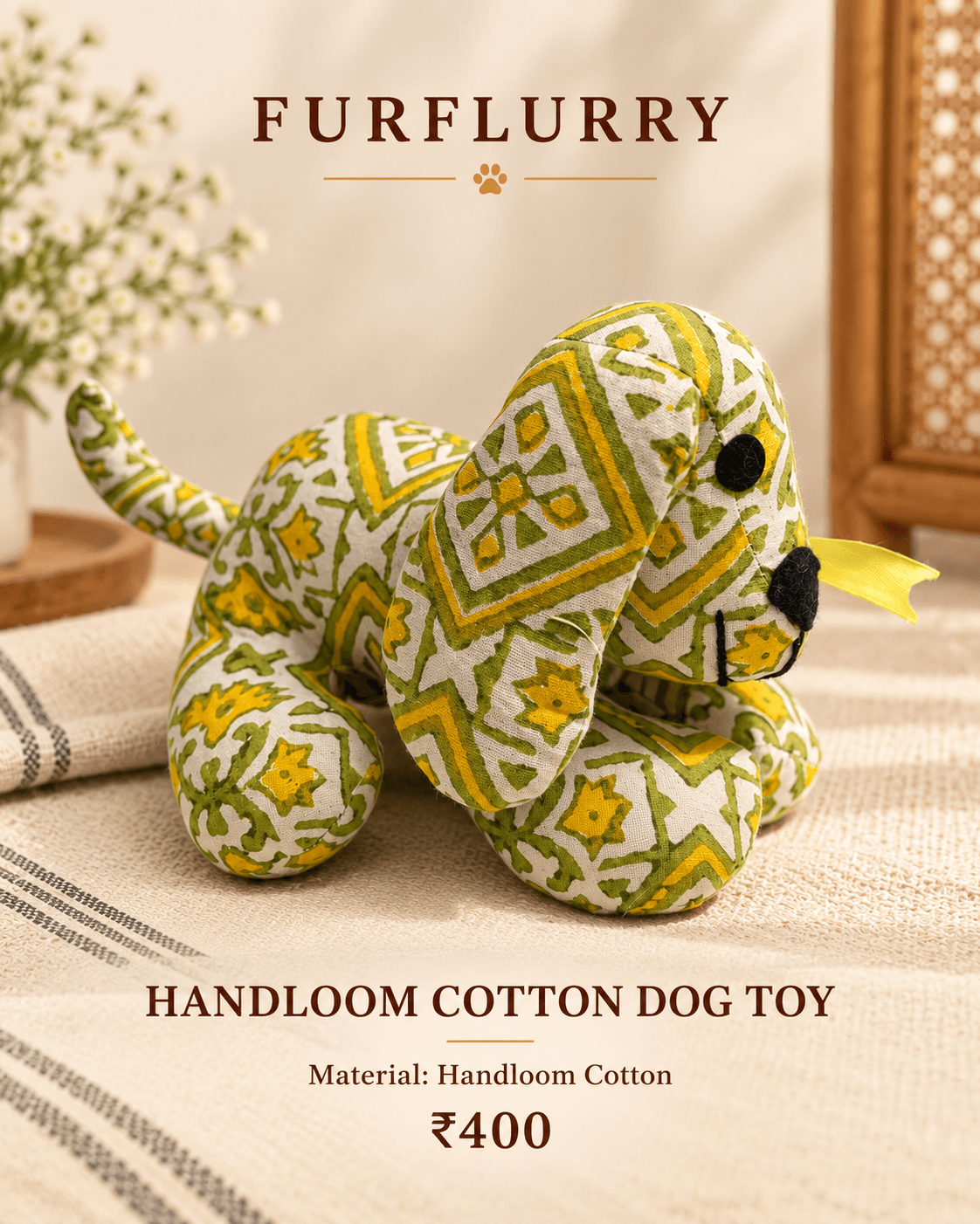 The Handloom Cotton Dog Toy